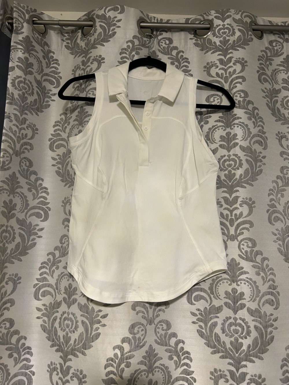 lululemon athletica White Sleeveless Polo Tank